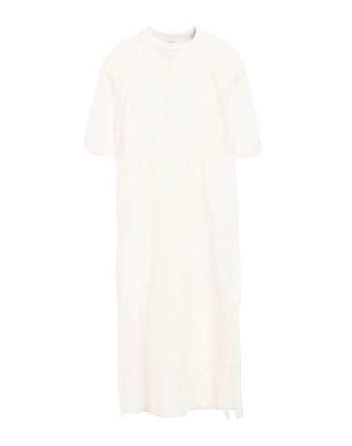PESERICO Midi dress Cream 67% Cotton, 33% Silk, Metal, Elastane