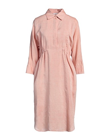 PESERICO Midi dress EASY Apricot 59% Viscose, 41% Linen