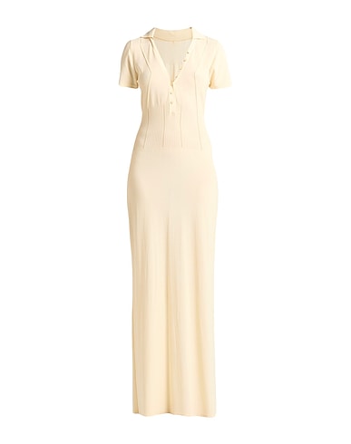 JACQUEMUS Long dress Pastel yellow 80% Viscose, 20% Polyamide