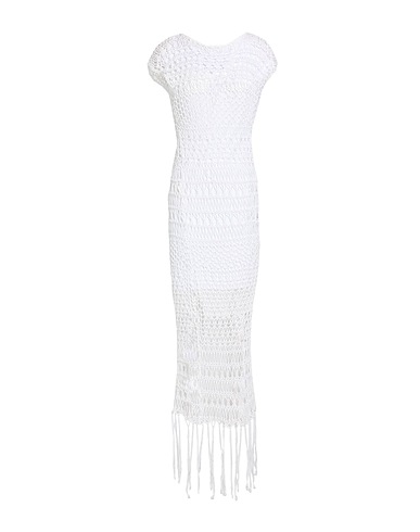 PESERICO Long dress White 100% Cotton