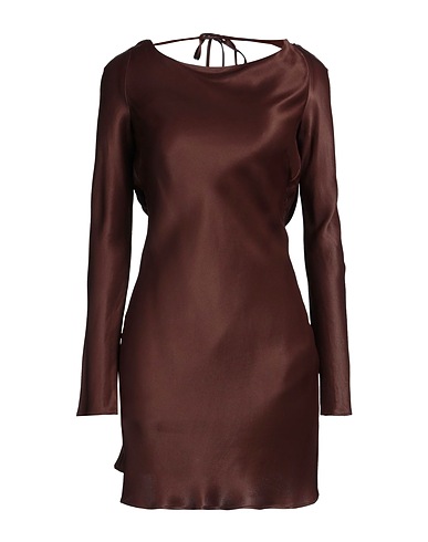 EMMA & GAIA Short dress Chocolate brown 100% Viscose