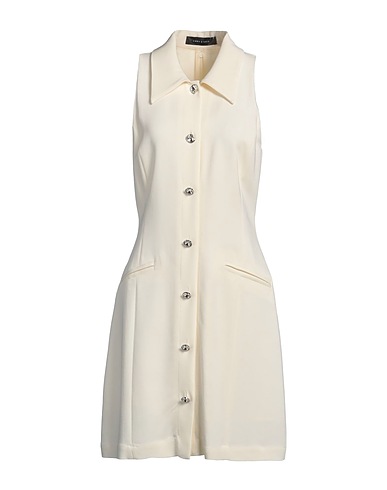 EMMA & GAIA Shirt dress Ivory 96% Viscose, 4% Elastane