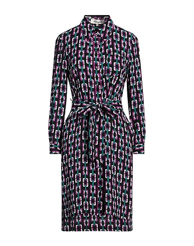 DIANE VON FURSTENBERG オフィスワンピース ブラック レーヨン 100%