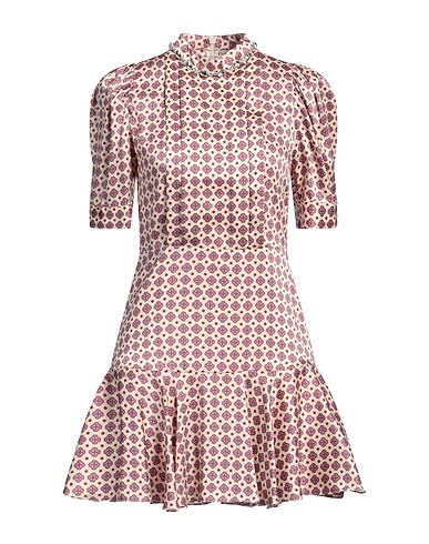 SANDRO Short dress Cream 100% Polyester, Mother-of-pearl