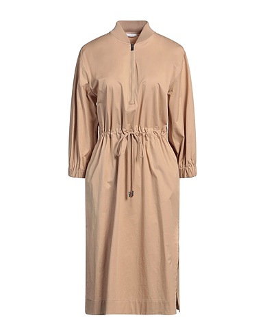 PESERICO Midi-Kleid EASY Sand 97% Baumwolle, 3% Elastan