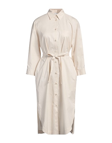 PESERICO Midi dress EASY Off white 97% Cotton, 3% Elastane