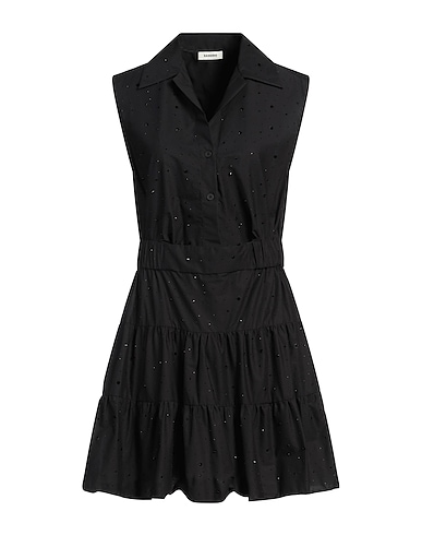 SANDRO Short dress Black 100% Cotton