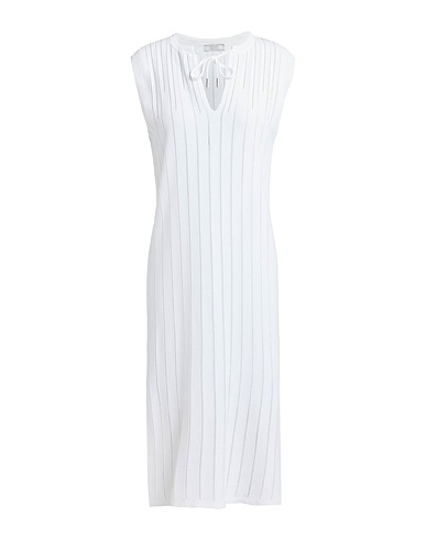PESERICO Midi dress White 100% Cotton