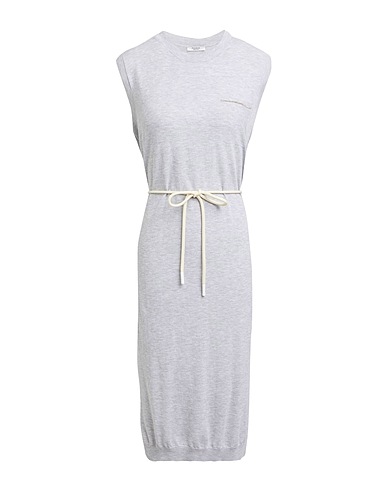 PESERICO Midi dress Light grey 100% Cotton
