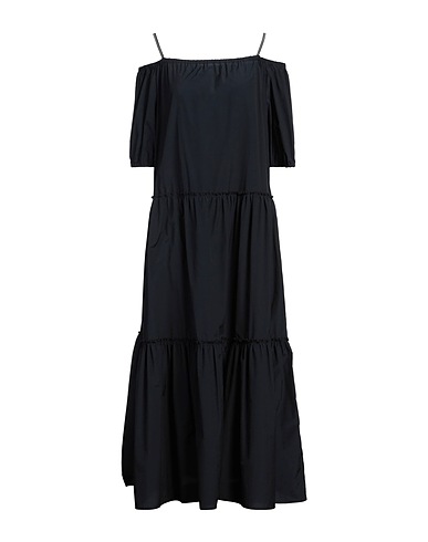 PESERICO Vestito lungo Blu notte 52% Cotone, 48% Poliestere