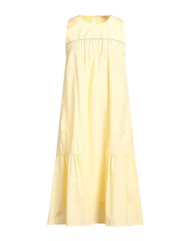 PESERICO Midi dress Pastel yellow 52% Cotton, 48% Polyester