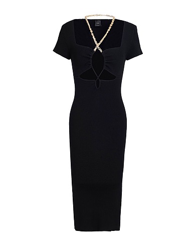 PINKO Midi dress Black 72% Viscose, 28% Polyester