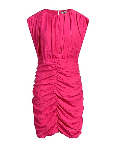 SANDRO Sheath dress Fuchsia 54% Viscose, 32% Linen, 14% Polyamide, Polyester