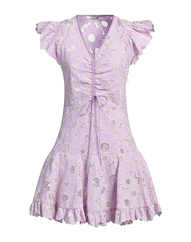 SANDRO Short dress Lilac 54% Polyester, 46% Cotton, Lyocell, Polyamide, Linen