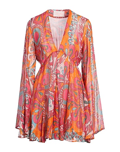 SUNDRESS Short dress Orange 90% Viscose, 10% Metal