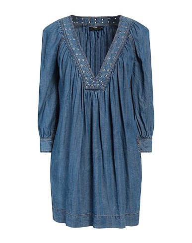 ET VOUS Vestito corto Blu 100% Lyocell