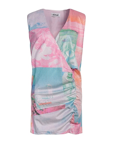 ICE PLAY ミニワンピース・ドレス ライトグリーン ポリエステル 86% / ポリウレタン 12% / 金属繊維 2%