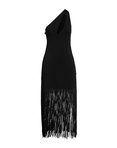 SANDRO Elegantes Kleid Schwarz 77% Viskose, 20% Polyamid, 3% Elastan
