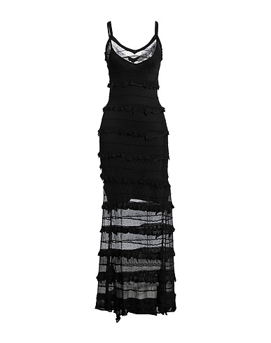 SANDRO Elegant dress Black 95% Viscose, 4% Polyamide, 1% Elastane