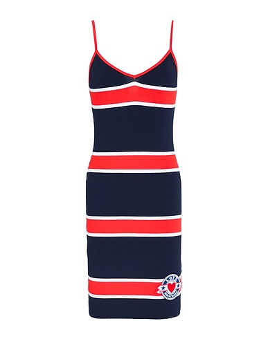 LOVE MOSCHINO Sheath dress Midnight blue 72% Cotton, 28% Polyamide