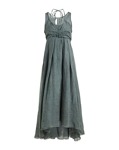 MASNADA Long dress Deep teal 100% Ramie