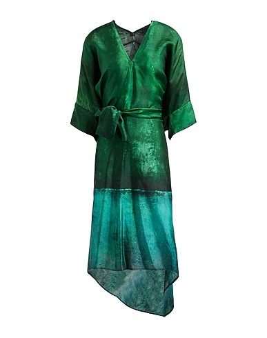 MASNADA Midi dress Emerald green 100% Viscose