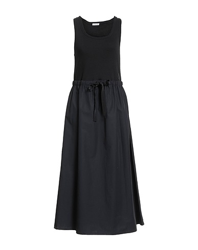 MONCLER Midi dress Black 98% Cotton, 2% Elastane