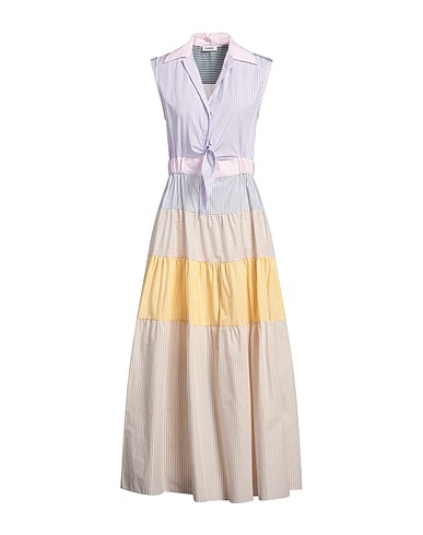 SANDRO Vestido camisero Lila 100% Algodón, Nácar