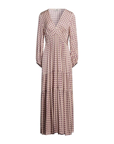 SANDRO Long dress Beige 100% Viscose