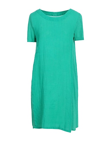 120% LINO Short dress Green 100% Linen
