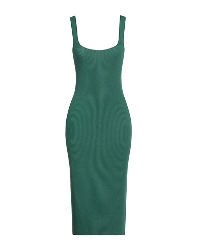 KONTATTO Midi-Kleid Grün 69% Viskose, 29% Acryl, 2% Elastan