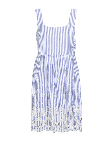 120% LINO Short dress Blue 100% Linen