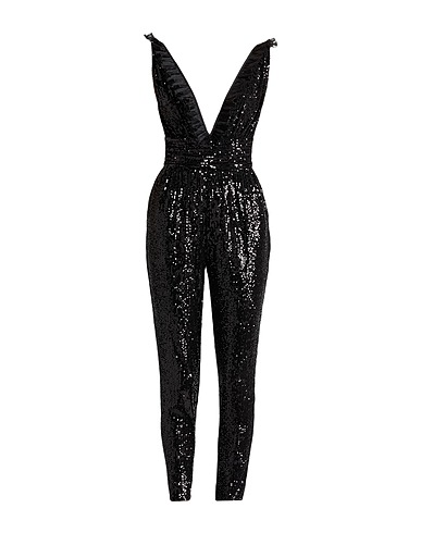 ELISABETTA FRANCHI Jumpsuits and Dungarees Black 100% Polyester