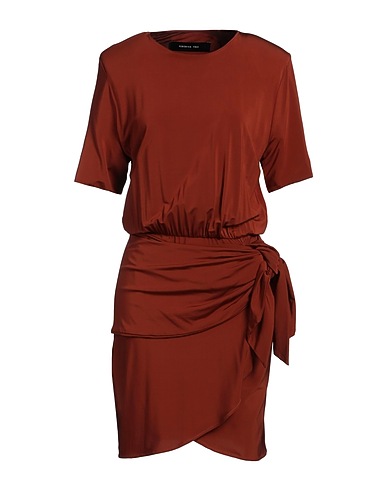 FEDERICA TOSI Midi dress Brown 95% Viscose, 5% Elastane