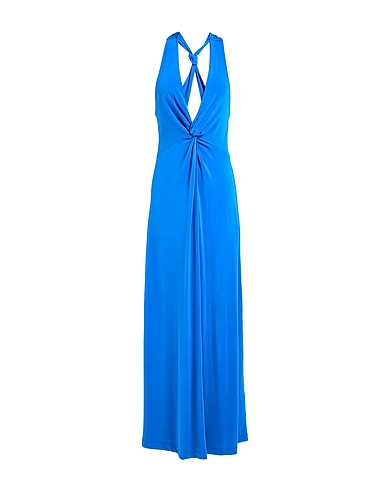 OTTOD'AME Long dress Bright blue 76% Acetate, 19% Polyamide, 5% Elastane