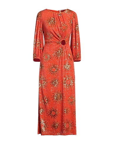 FARM RIO Elegant dress Orange 100% Polyester