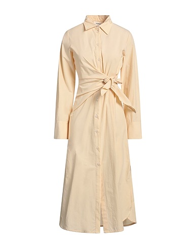 OTTOD'AME Midi dress Beige 100% Cotton