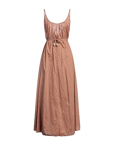 OTTOD'AME Vestito lungo Nocciola 100% Cotone