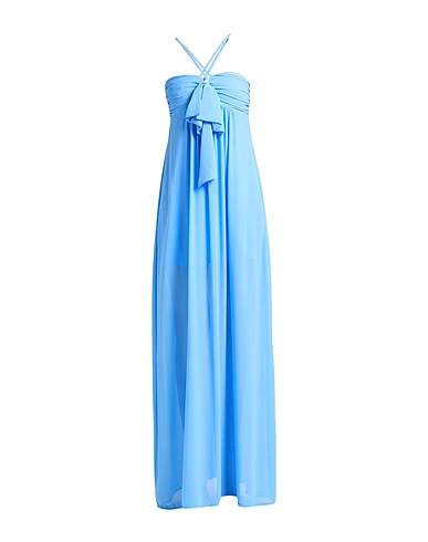 RELISH Long dress COLLECTION Light blue 100% Polyester, Elastane