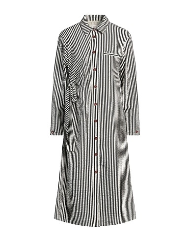 ALYSI Robe chemise Noir 47% Coton, 42% Viscose, 11% Soie