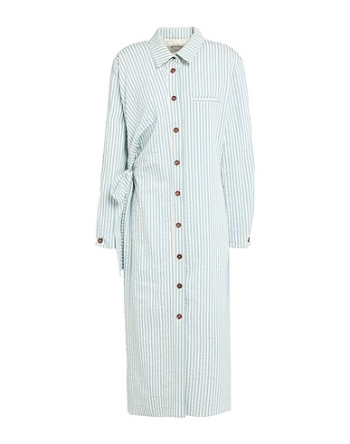 ALYSI Midi dress Pastel blue 47% Cotton, 42% Viscose, 11% Silk