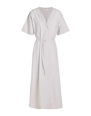 OTTOD'AME Midi dress Light grey 100% Cotton