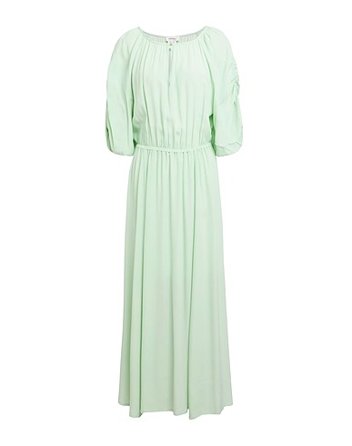 OTTOD'AME Midi dress Light green 70% Acetate, 30% Silk