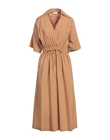 OTTOD'AME Midi dress Camel 100% Cotton