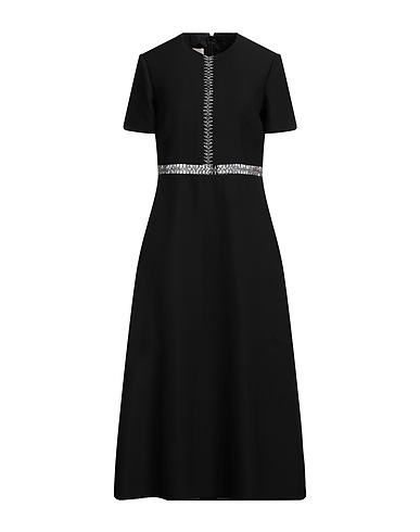 REDValentino Long dress Black 65% Virgin Wool, 35% Silk