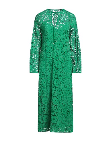 VALENTINO GARAVANI Long dress Green 43% Viscose, 34% Cotton, 23% Polyamide