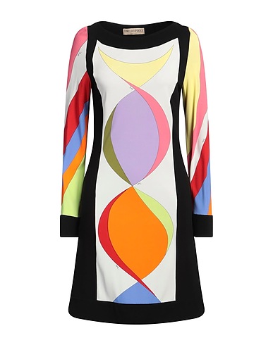 PUCCI Short dress Yellow 82% Viscose, 18% Silk