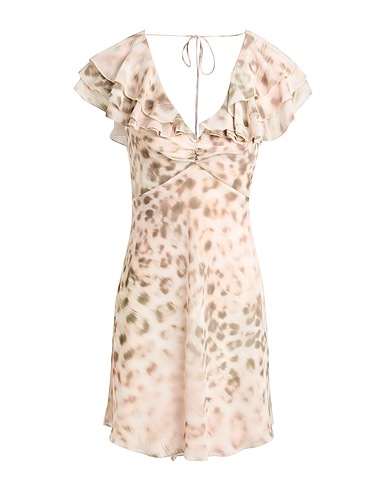 ROTATE BIRGER CHRISTENSEN Short dress Beige 100% Recycled polyester