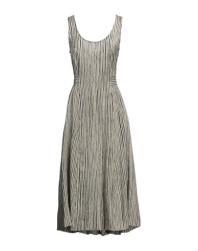 MASNADA Midi-Kleid Grau 50% Leinen, 50% Viskose