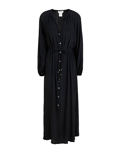 OTTOD'AME Midi dress Black 70% Acetate, 30% Silk